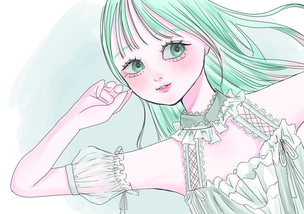 おしゃれな女の子のイラスト描きます SNSのアイコンイラストや、歌ってみたのイラストを描きます！ イメージ4