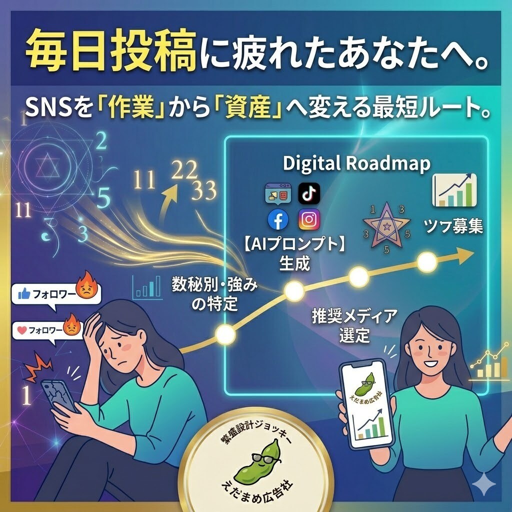 数秘術×AIで「あなた専用」の発信設計図を作ります 資産になるビジネス循環の作り方 イメージ3