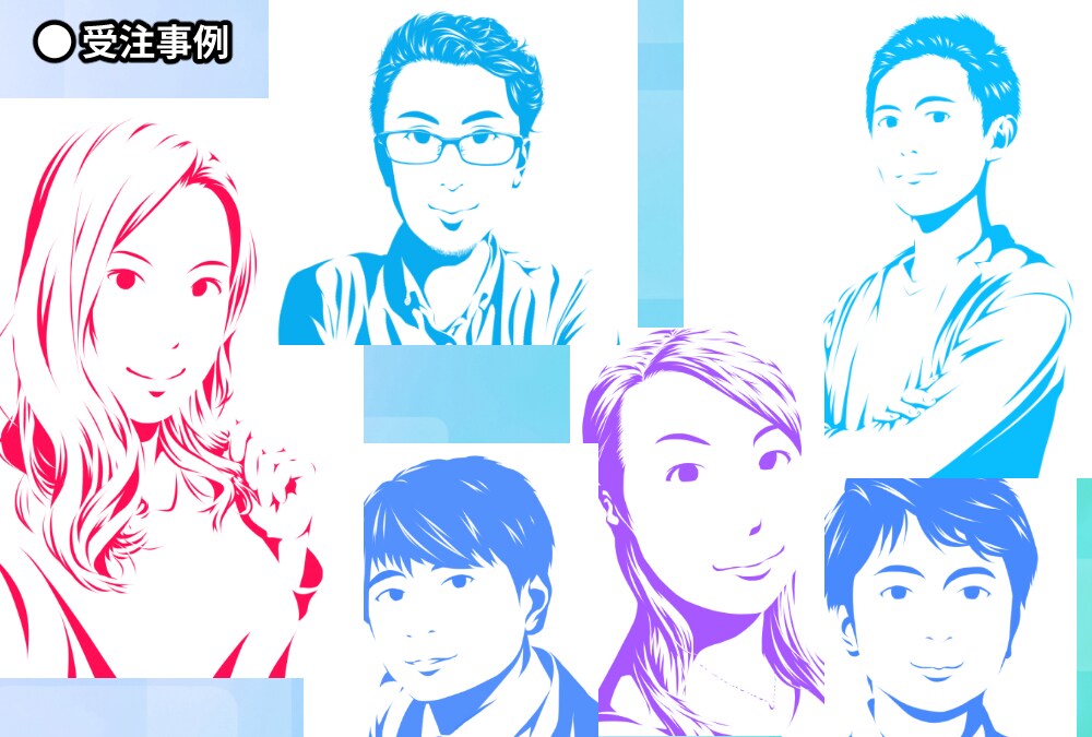 実績多数！☆シルエット(陰影)似顔絵を描きます 無料ＡＩアプリにはない、手描きならではの味わいの絵をお届け！ イメージ6