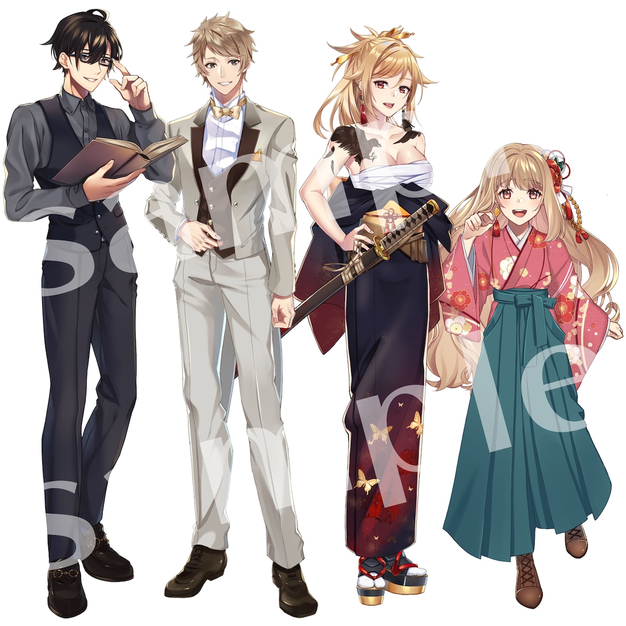 背景ありイラストやキャラクターデザインお描きします SNSアイコン・立ち絵・表紙イラストなど イメージ7