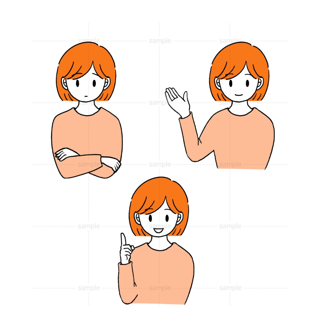 SNS・ブログ用のシンプルな人物イラスト制作します シンプルで使いやすい｜線画と単色の人物イラスト イメージ5