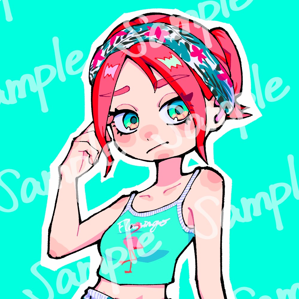ポップな女の子のイラスト描きます SNSアイコン用のオリジナルイラストを作成します イメージ4