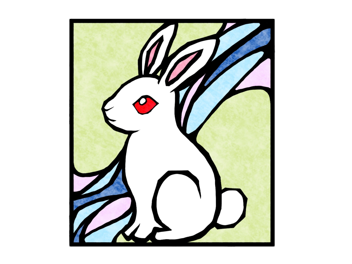ステンドグラス風のイラスト描きます 個性的な温かみのある手描きイラストを製作致します イメージ2