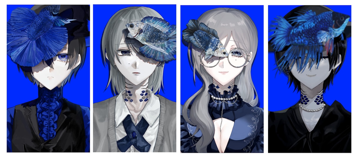ダークから儚い雰囲気まで幅広いイラスト制作します 表情などキャラクター像を大事に制作いたします！ イメージ2