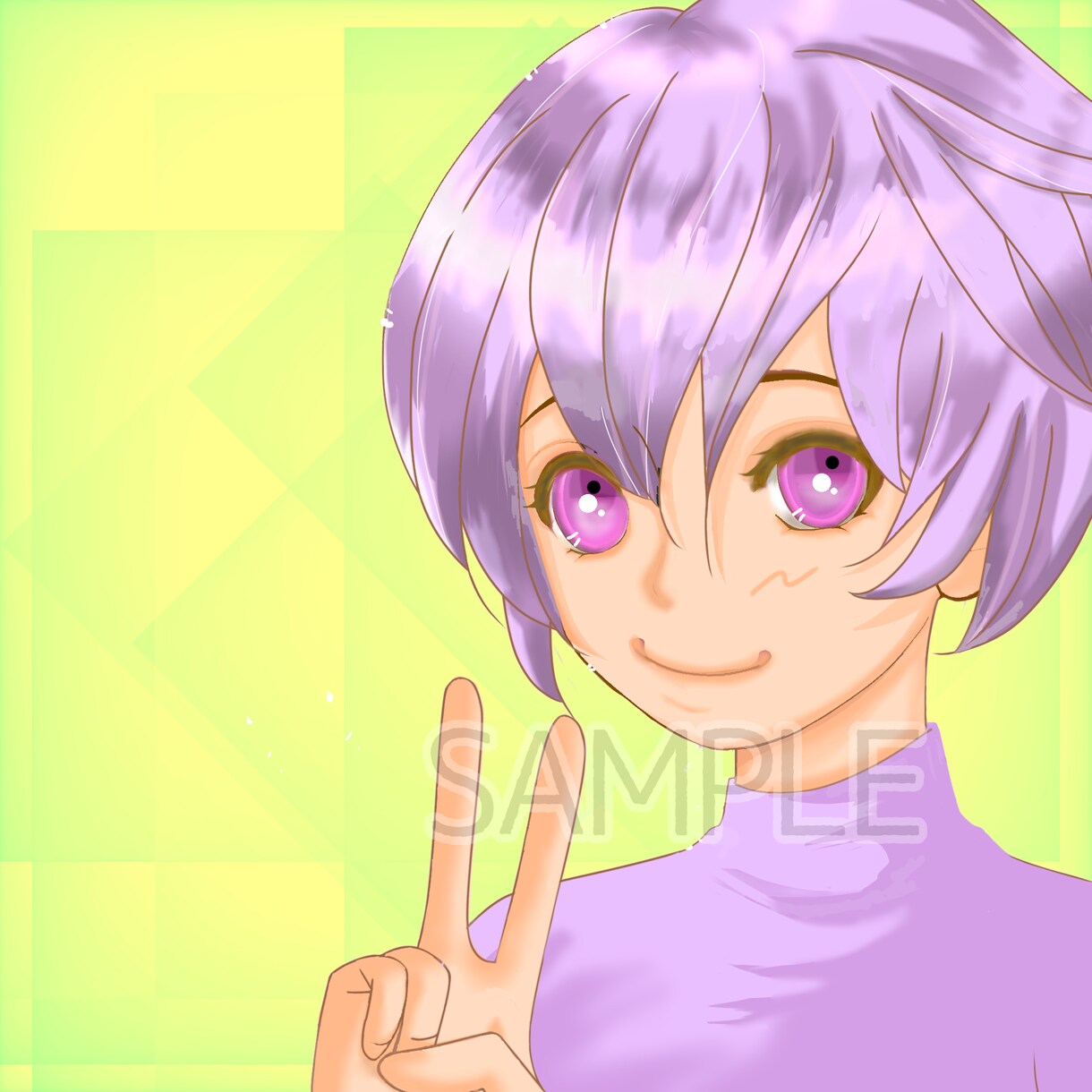 SNS等で使えるアイコン等簡単なイラスト作成します かわいい系少女漫画系イラストです イメージ3