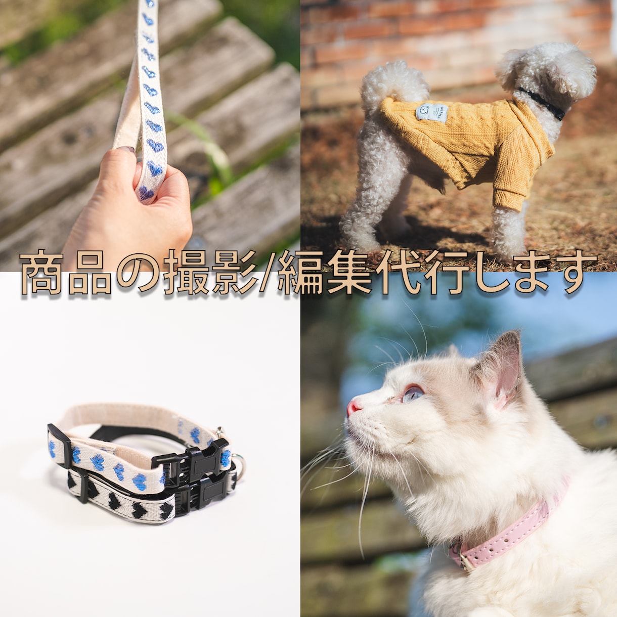 カメラマンによる商品撮影/画像の編集代行を行います 商品撮影/編集代行 1商品(1商品10枚まで)　16000円 イメージ1