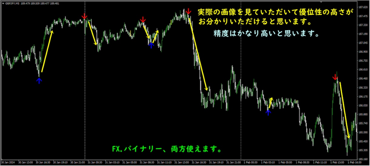 FX.バイナリー オリジナルサインツール公開します ローソク足とヒゲを独自の計算式で反発ポイントを解明！ イメージ2
