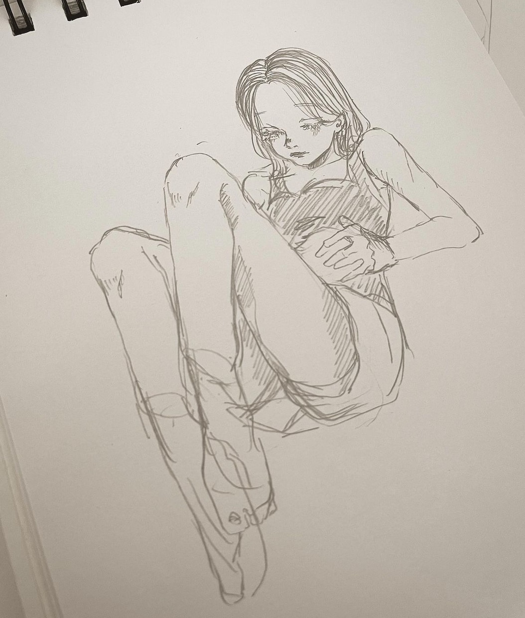 儚い線で、儚い女の子描きます 芸術学部卒が線画にて、柔らかく繊細な人物画を作成します！ イメージ6