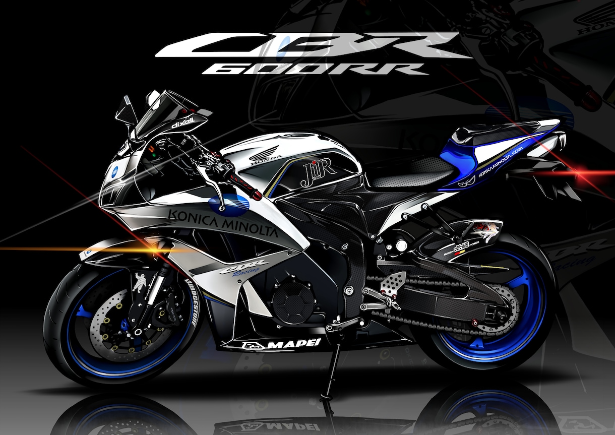 車・バイクのイラスト描きます バイク好きな方のプレゼントなどに！ イメージ2
