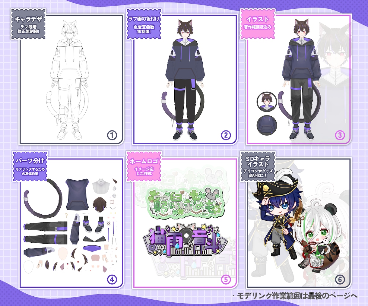 男性Vtuber専門｜Live2Dモデル制作します 実績1700件以上｜全工程対応・著作権譲渡込｜初心者も安心 イメージ2