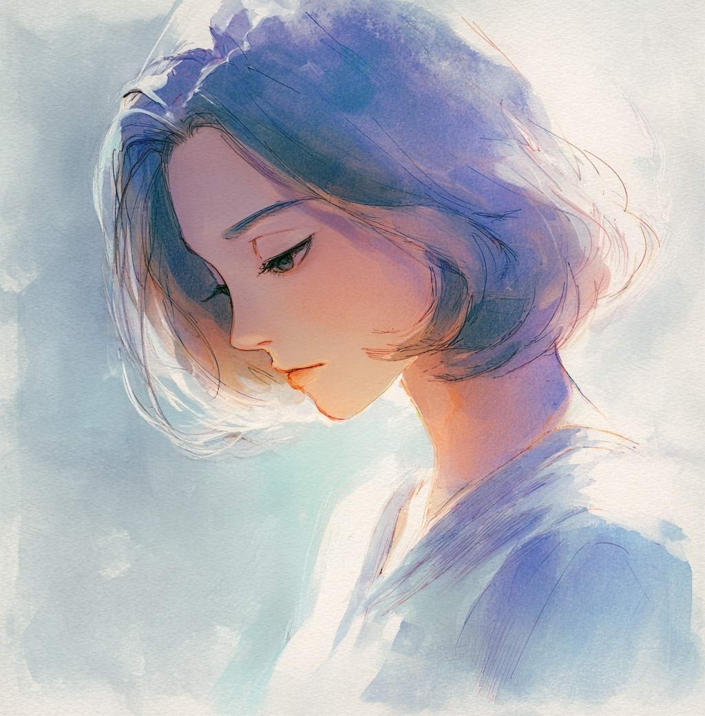 Midjourney＿Sad系の感情を教えます 感情『悲嘆・悲しみ・哀愁』を、光と影で美しく表現する イメージ4