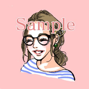 お写真をもとに女の子のアイコン描きます キラキラかわいいオシャレな雰囲気でお仕上げします。 イメージ3