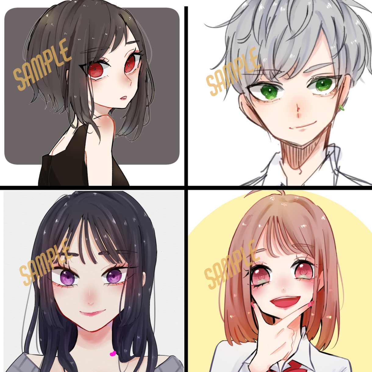 納期最短3日★イラスト描きます 若い男女を描くのが得意です！可愛い絵柄になります！ イメージ5