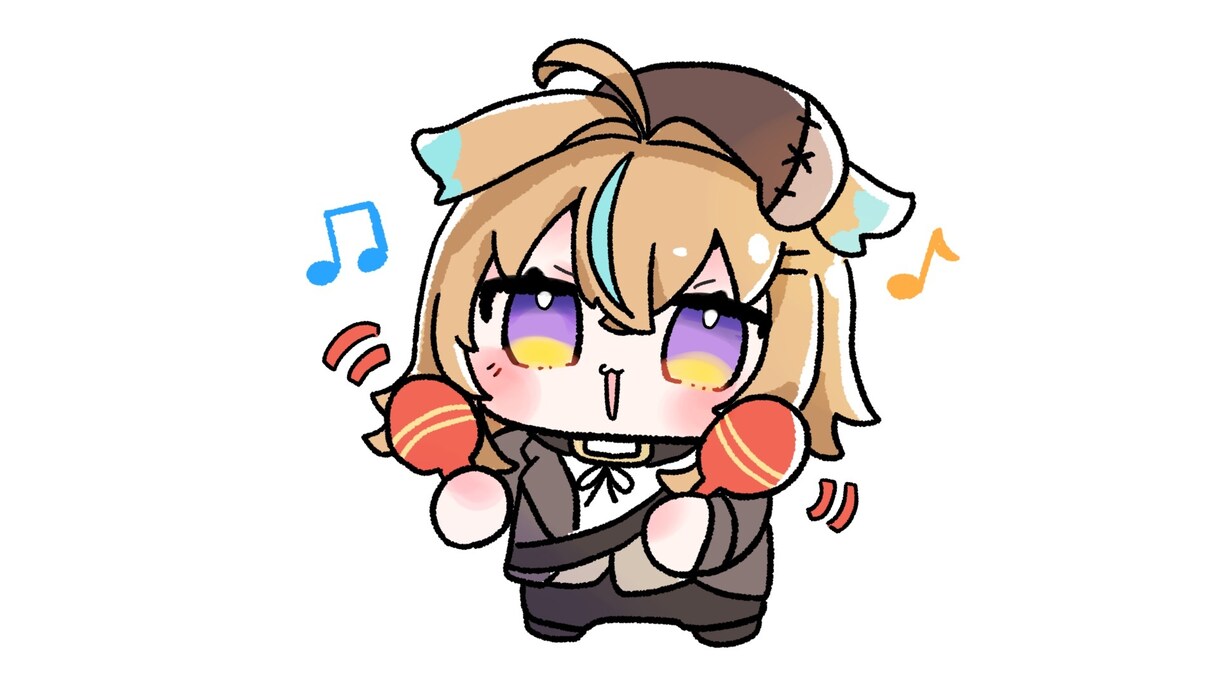 可愛らしいちびキャラ／SDキャラ／アイコン描きます 表情差分・背景有り無し・透過素材の差分含め イメージ3