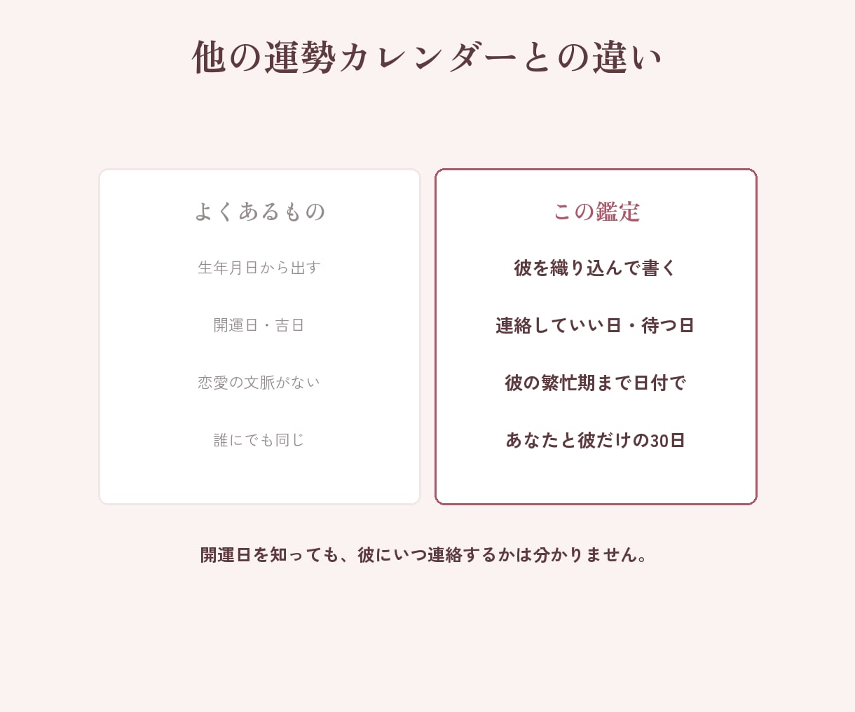 恋の30日カレンダー｜動くべき日を具体的に示します 彼にいつ連絡していいか、30日分を1日ずつ イメージ3