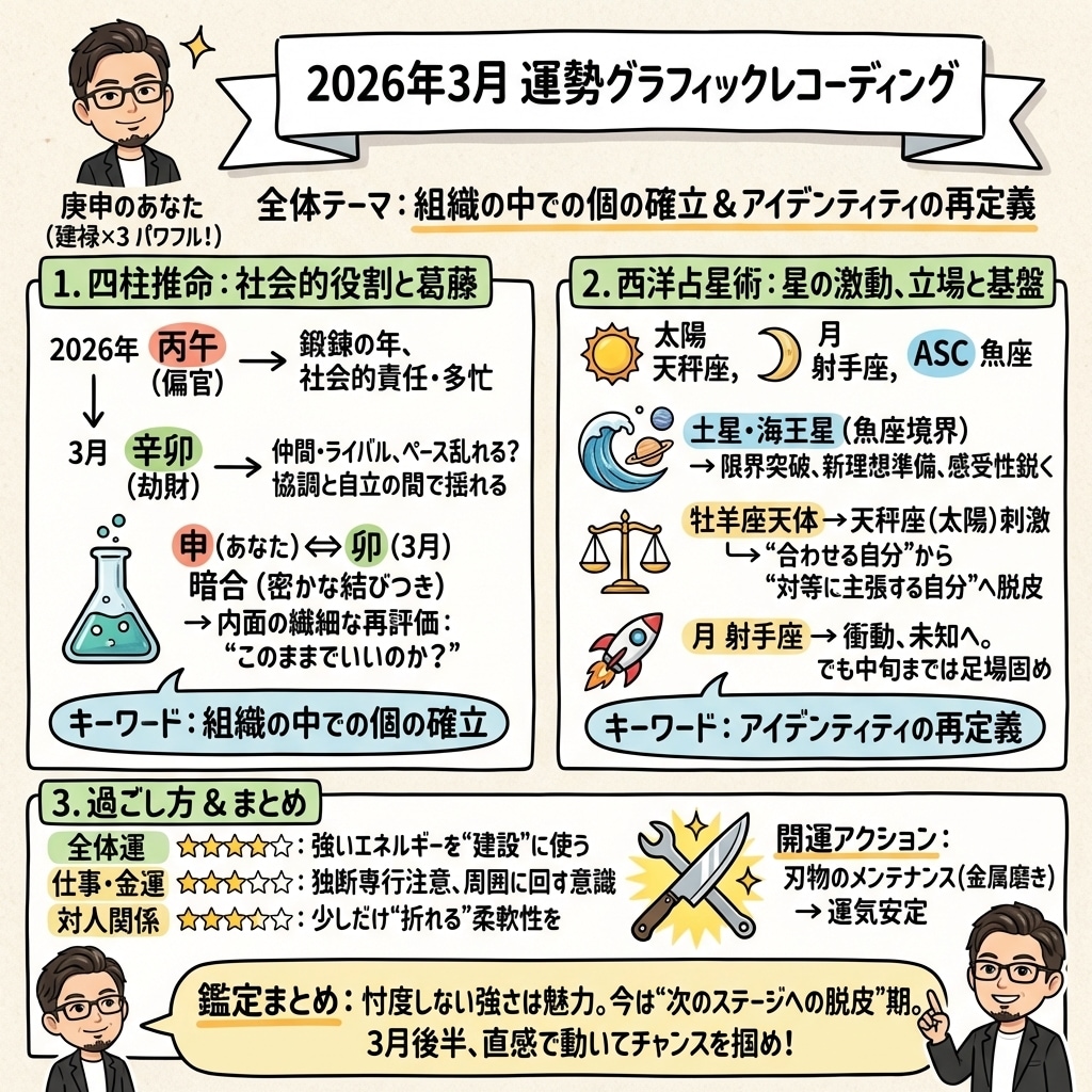 迷いを減らす『運気地図』グラレコ1枚でお届けします 今月の運気・流れをグラレコ風の1枚画像にまとめてお渡しします イメージ1
