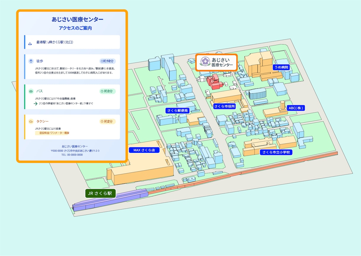 地図のイラスト屋:伝わるデザインマップお届けします 美しく分かりやすい。詳細までこだわり抜いたオーダーメイド地図 イメージ4