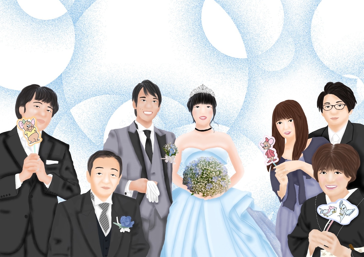 写真を元にカラー似顔絵を書きますます 思い出をイラストにしませんか？ イメージ2