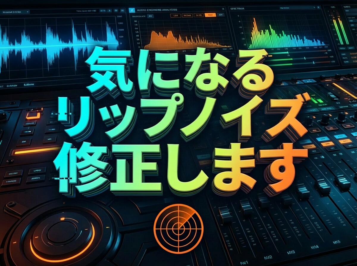 気になるリップノイズ除去します ミリオンヒット有名歌い手担当ミキサーに任せてみたい方に！ イメージ1