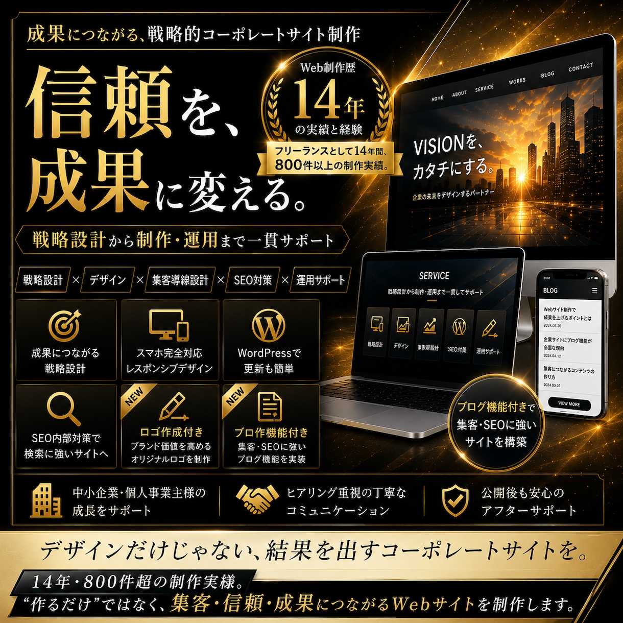個人事業主向けWordPressサイトを制作します あなたらしさが伝わる公式ブランドサイトを丁寧に構築します！ イメージ1