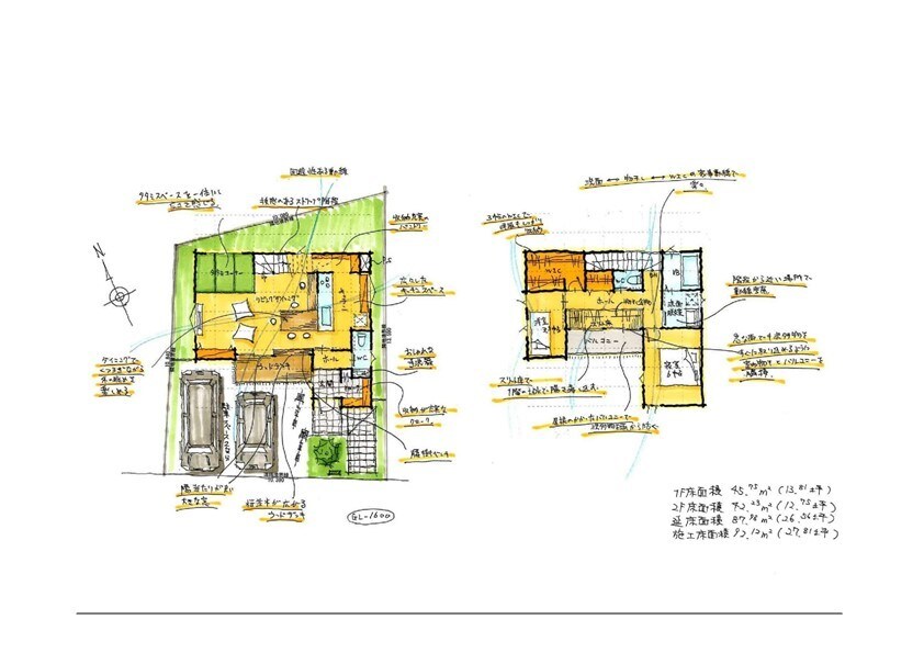 お客様に合った住宅間取りをご提案致します 間取りの相談、ご提案、手描図、打ち合わせ中の間取り相談 イメージ3