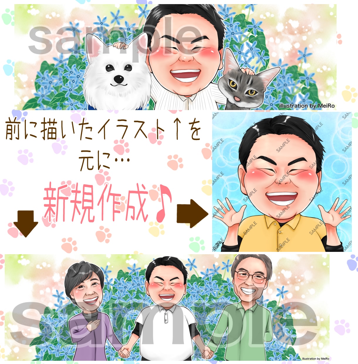 トークルームクローズ(納品)後のご対応いたします 髪型を変えたい！表情を変えたい！などのご希望にお応えします♫ イメージ2