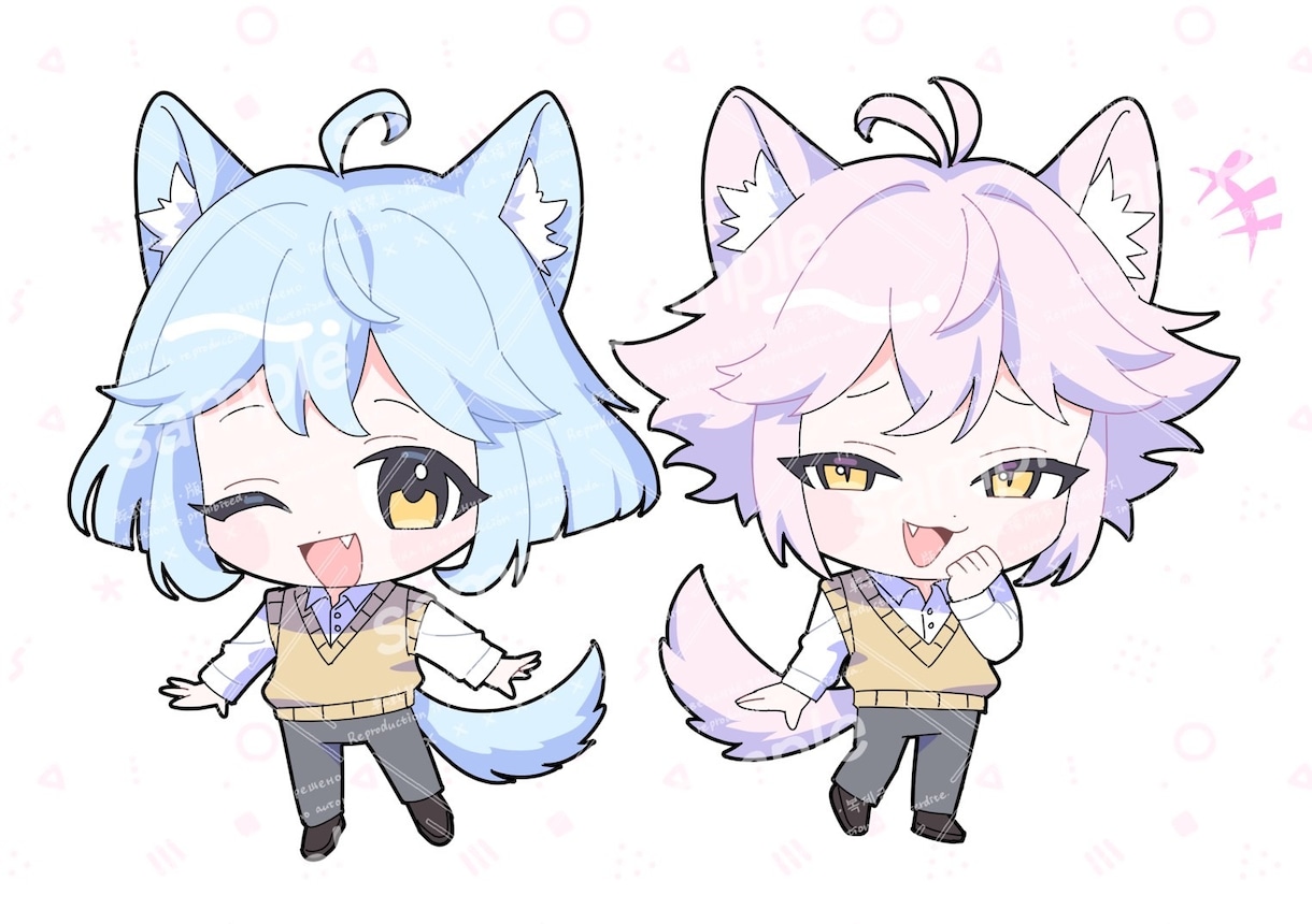 3000円でSDイラスト制作します ポップでかわいいSDイラスト制作いたします！ イメージ1