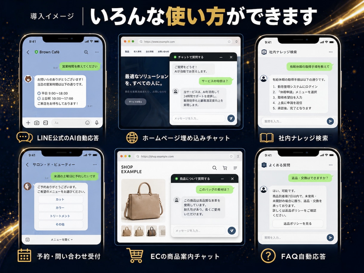 社内データに答えるAIチャットボットを構築します LINE・HP設置｜丸投げOK｜自分で更新できます イメージ5