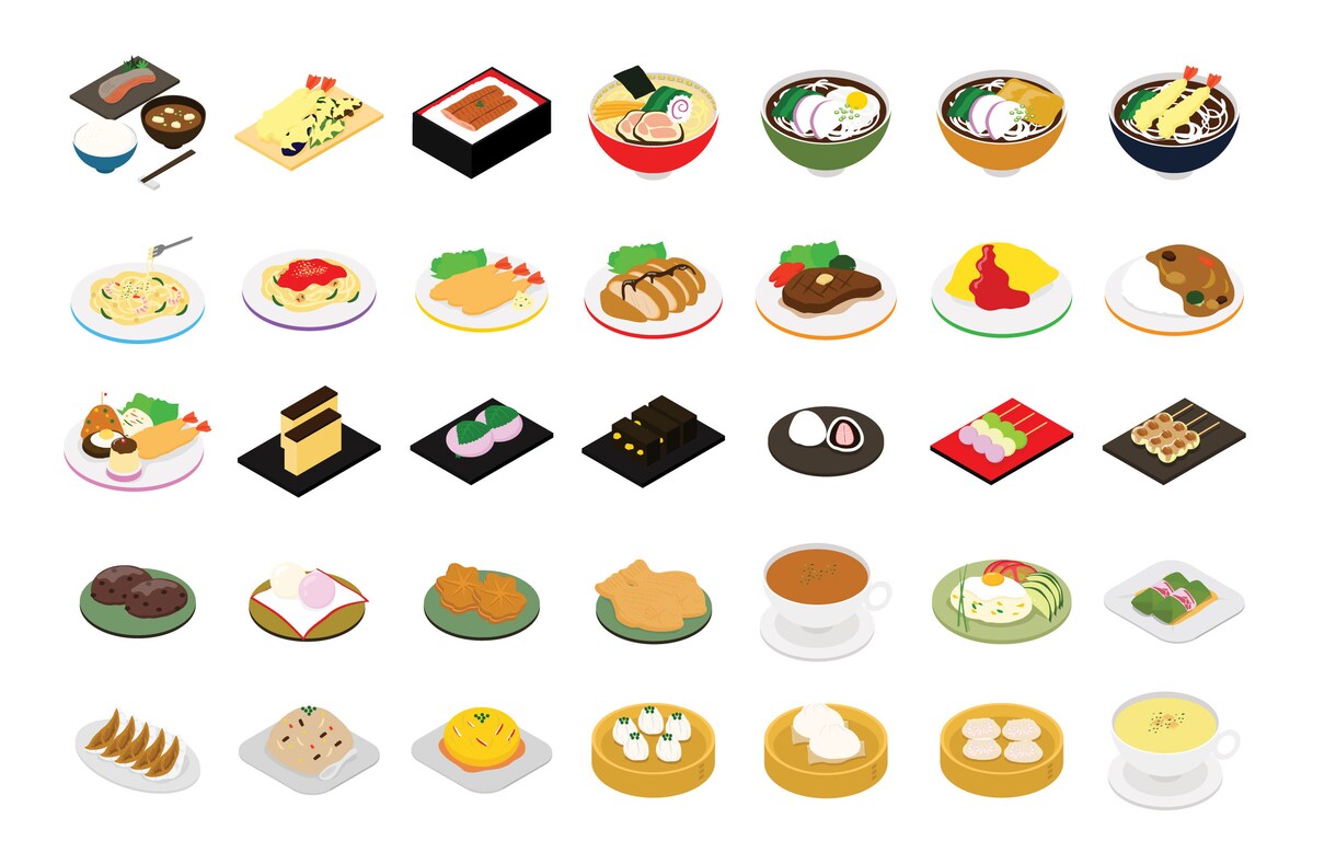 食べ物のアイコンを作成いたします 食べ物のアイコンをお手軽なお値段にて作成させていただきます！ イメージ2