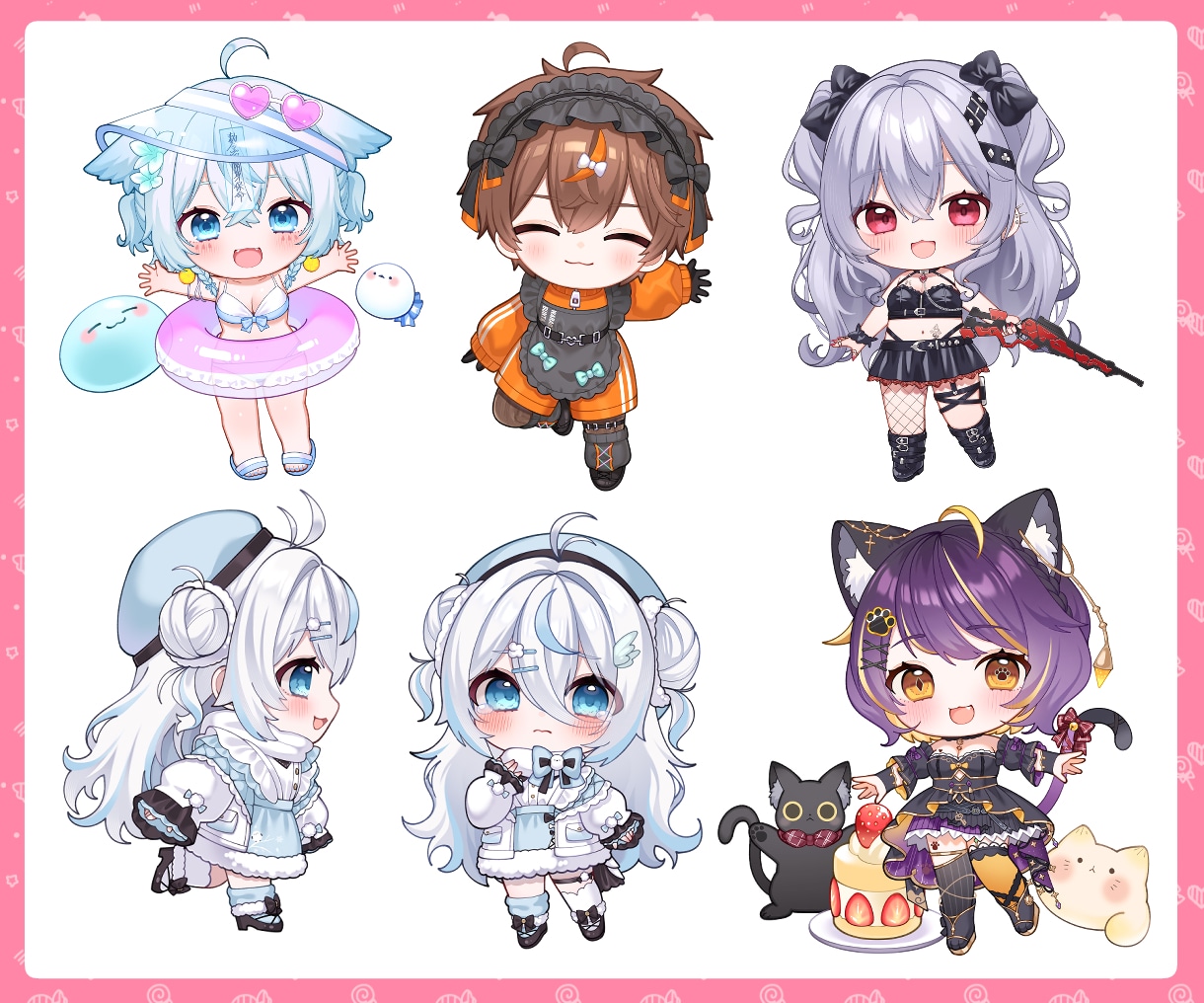 ちびキャラ、SDイラスト描きます Vtuberさんのグッズ用、人へのプレゼント、ちびキャラ イメージ4