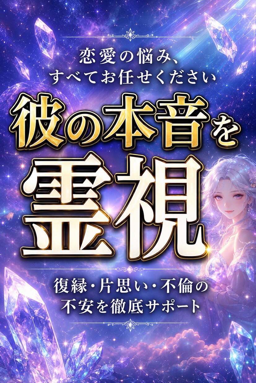 初回500円復縁・片思いの彼の本音未来を霊視します 連絡来ない理由・今後の展開・すべき行動を詳細に イメージ1