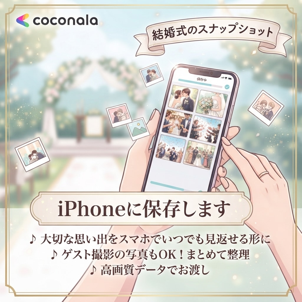 結婚式のスナップショットをiphoneに保存します DVD他、SDカード・USBも対応しています！ イメージ1