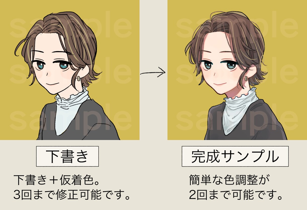用途にあわせた人物イラスト描きます ‎✿差分作成、パーツ分け承ります‎✿ イメージ2