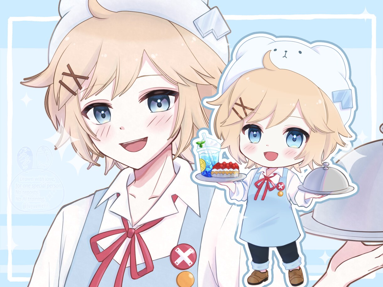 等身イラストのバストアップ描きます ふわっと可愛い雰囲気のイラストです！ イメージ1