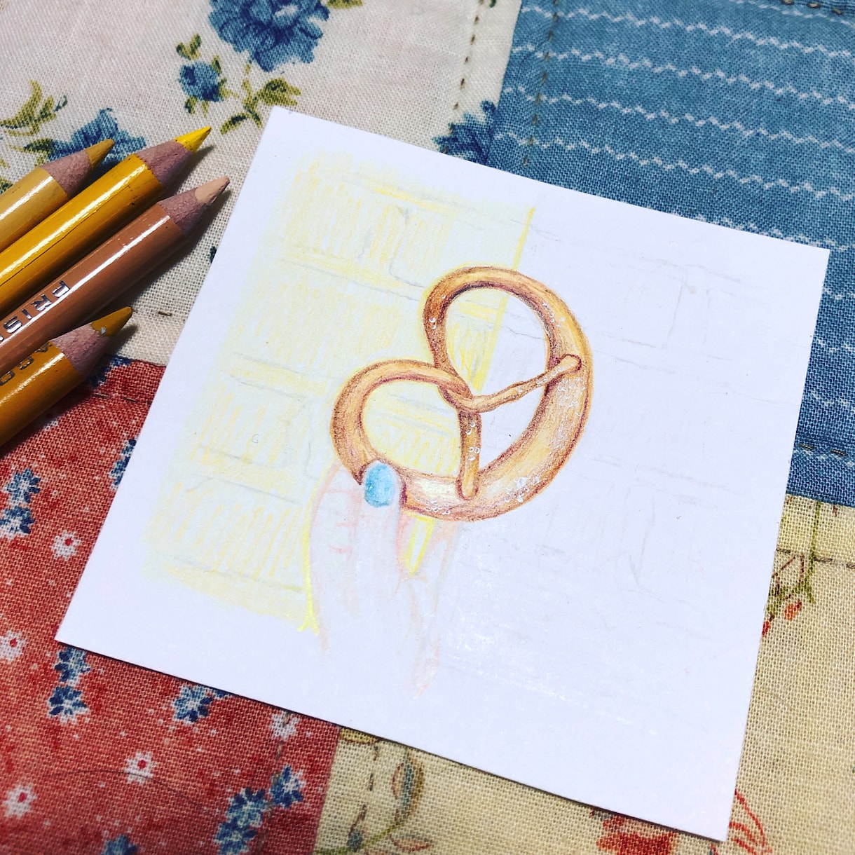 cafeのイラストを色鉛筆で描きます 色鉛筆で、手描きイラストです色鉛筆の優しいタッチのイラスト イメージ3