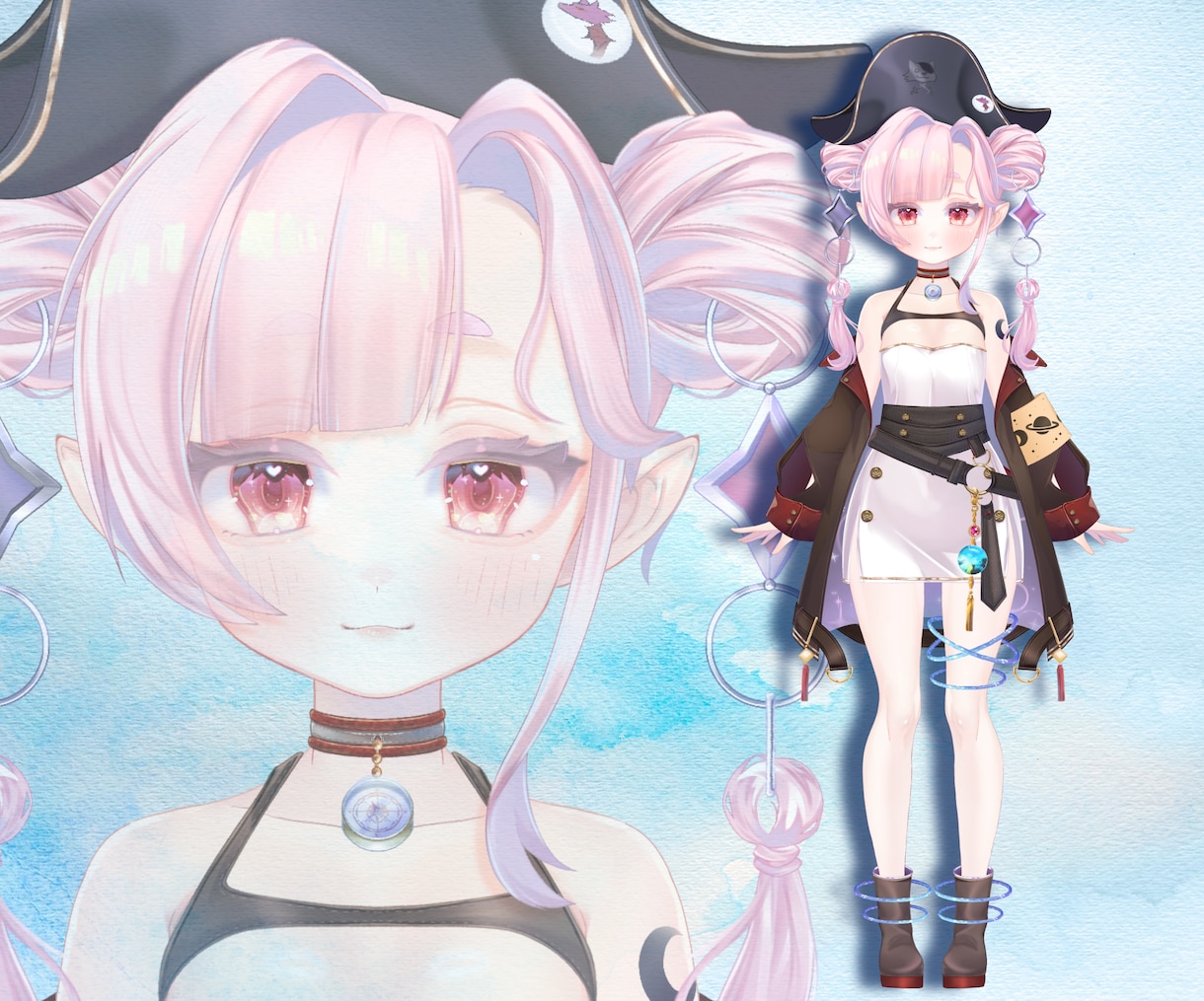 女の子Vtuber向け！夢かわモデルを制作します オプション：配信画面/背景/ネームロゴ/待機中/動画素材 イメージ5