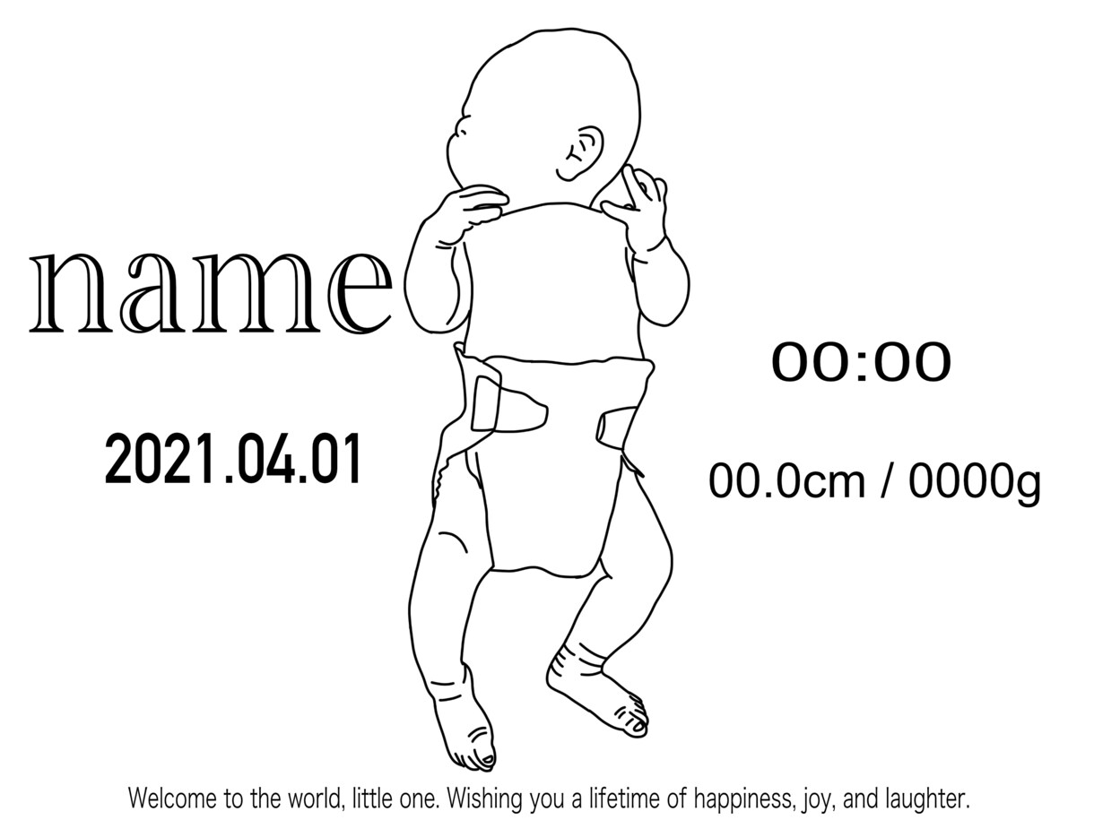 シンプルな線画イラストを描きます お子様の誕生の記念や何気ない日常の写真を残しませんか？ イメージ2