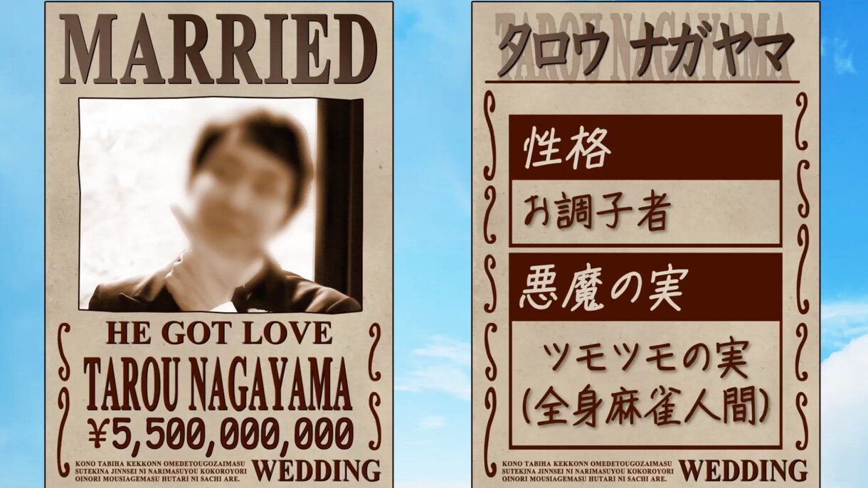 ワンピース風結婚式のオープニングムービー作ります ワンピース風のムービーで 二人の新しい船出を祝いましょう！ イメージ4