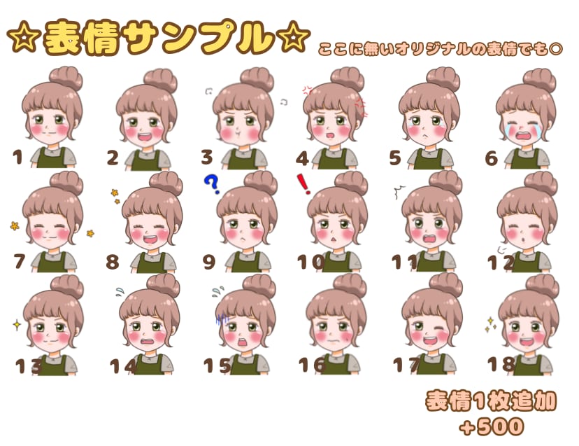 SNSなど吹き出しにピッタリ！表情アイコン描きます ブログの吹き出しやインスタの挿絵などに使える表情アイコン‎✿ イメージ2