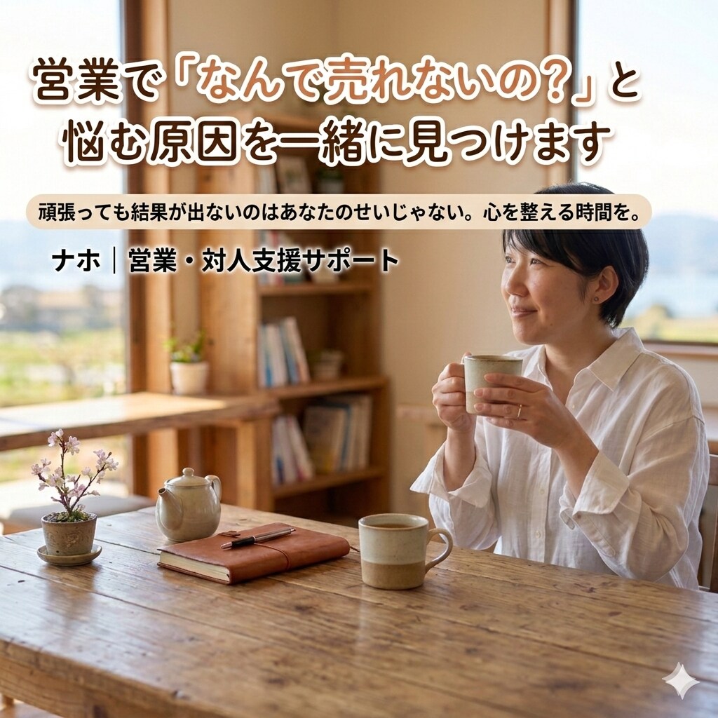 なんで売れへんの？と悩む原因を一緒に見つけます 結果が出ないのは、あなたのせいじゃない。心を整える時間を。 イメージ1