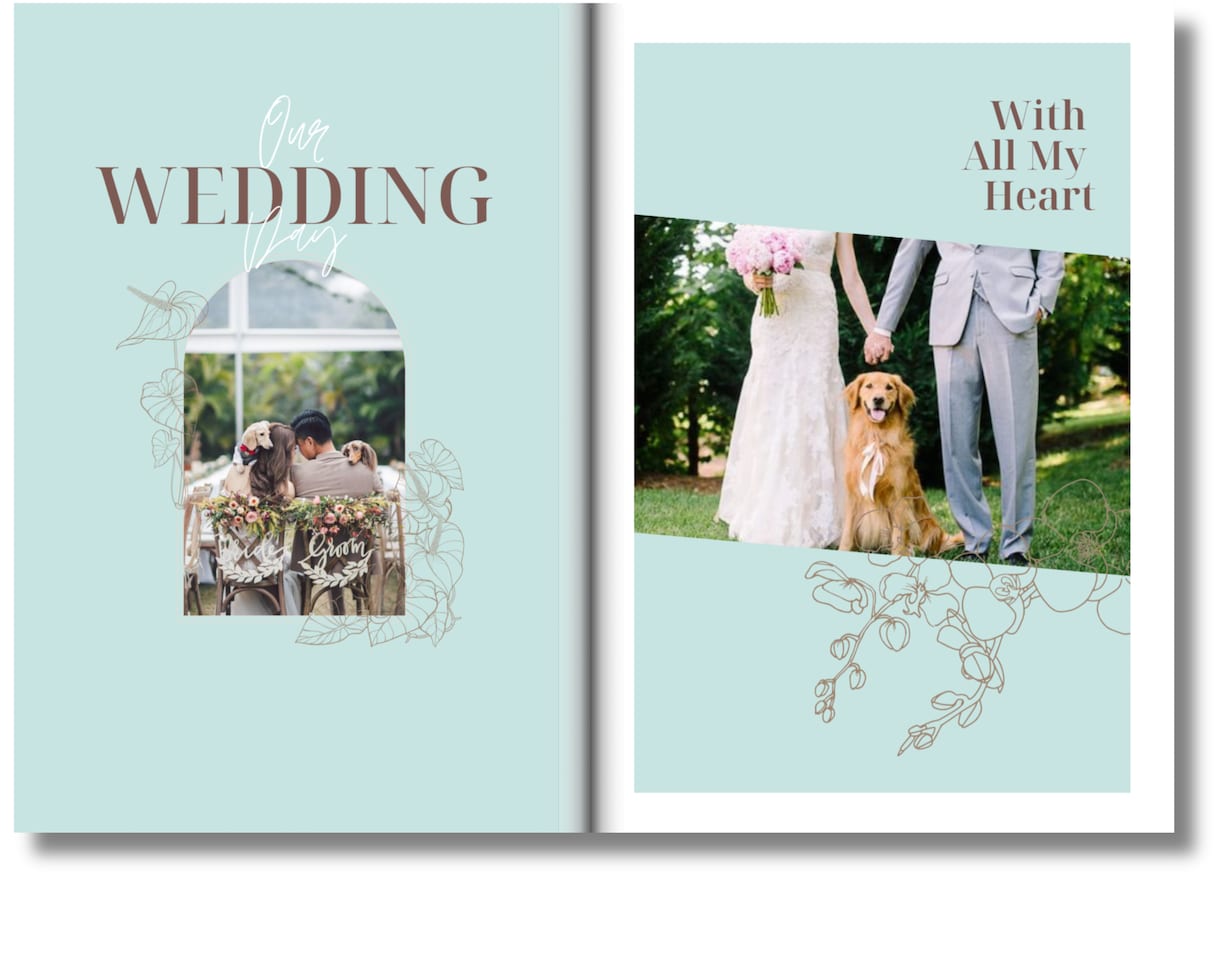 デザイン重視！人気weddingアルバム作成します 会場デザイナーが作る、オリジナルロゴ作成&フォトブック！ イメージ3