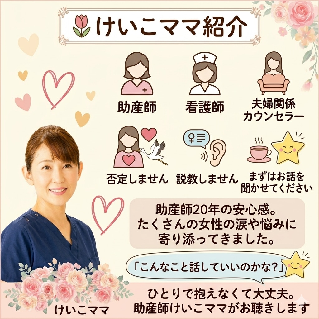 助産師けいこママが夫婦や人生のモヤモヤ聞きます ほっとする関西弁で、あなたのお話をお聴きします(´︶`)♡ イメージ4