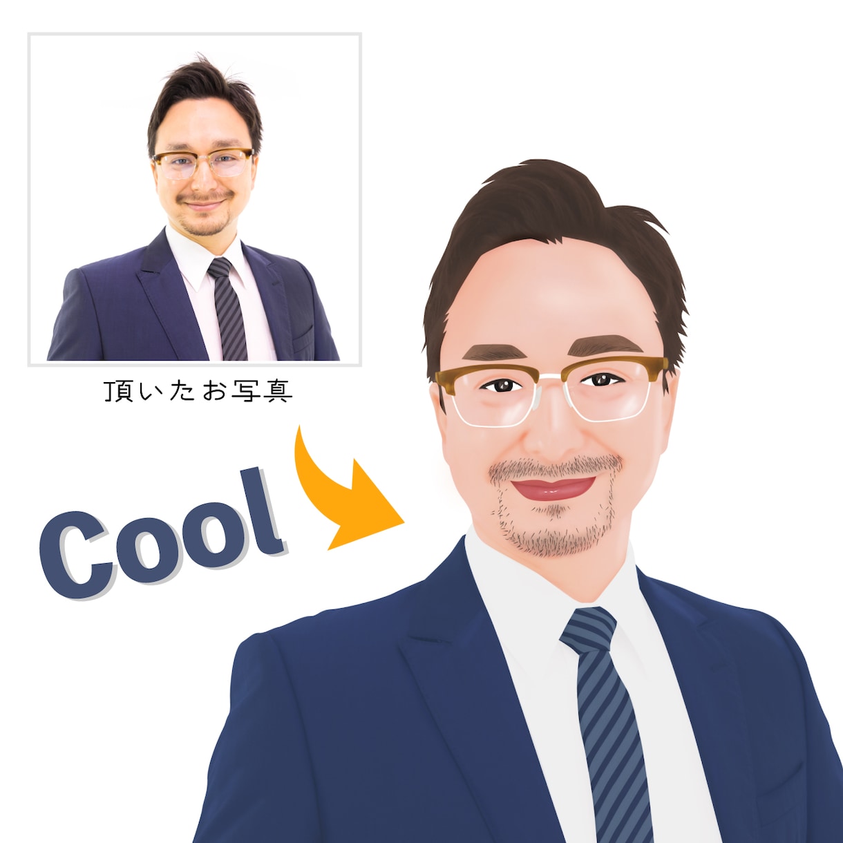 激似!!リアルな似顔絵お描きします 写真から似顔絵作成します。ウェルカムボードや贈り物に!! イメージ5