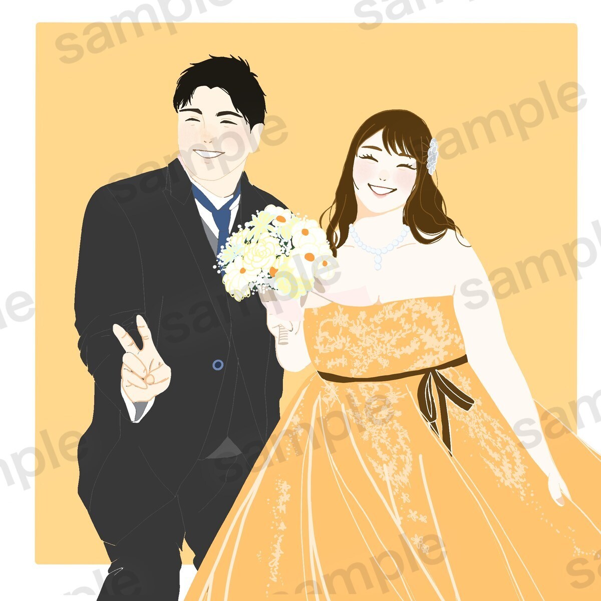 ウェディングイラストを描きます ウェディング業界で経験があるデザイナーが制作いたします イメージ1