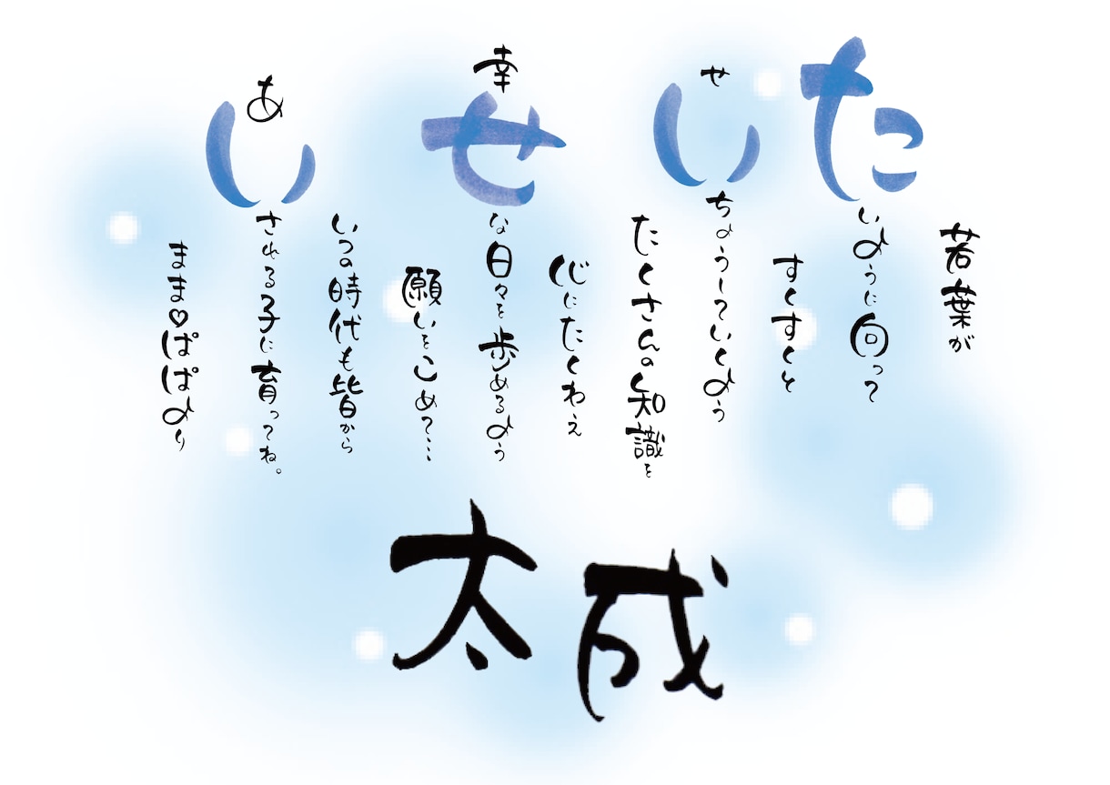 大切なお名前を詩にして記念日を彩ります お名前の入った詩を描きます꙳★*ﾟ イメージ4