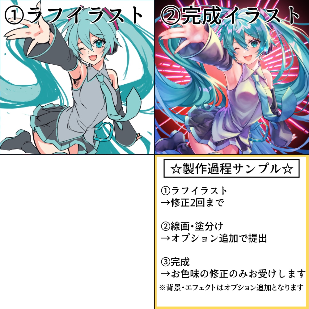 ご希望のデジタルイラストお描きします キラキラお好きな方もそうでない方も是非♡ イメージ2
