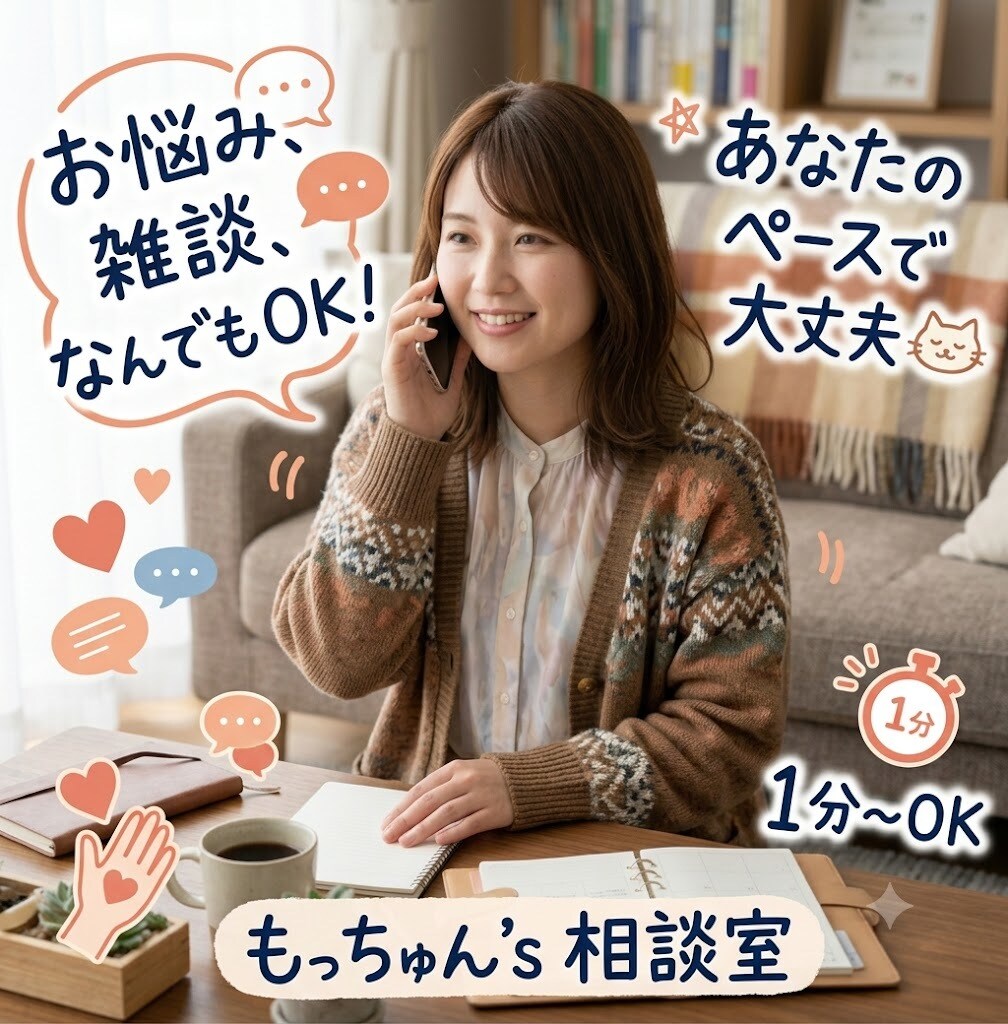 あなたのペースで大丈夫♪ゆっくりお話しお聴きします 1分～OK♪相談や雑談、なんでも寄り添います♪ イメージ1