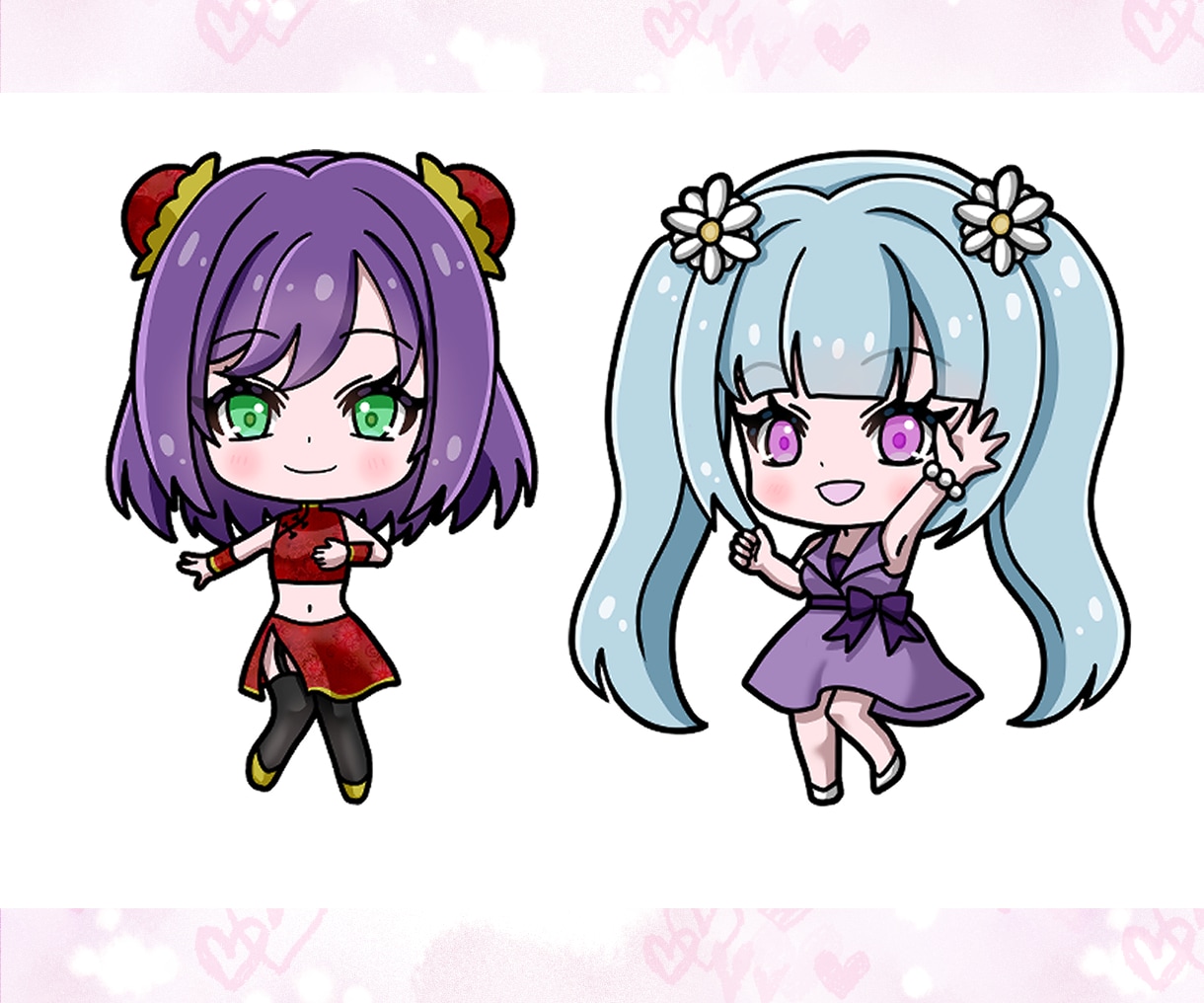 目を引く可愛いミニキャラで魅力を発信します Vtuberさん必見！基本料金が今なら半額！最短5日で納品！ イメージ5