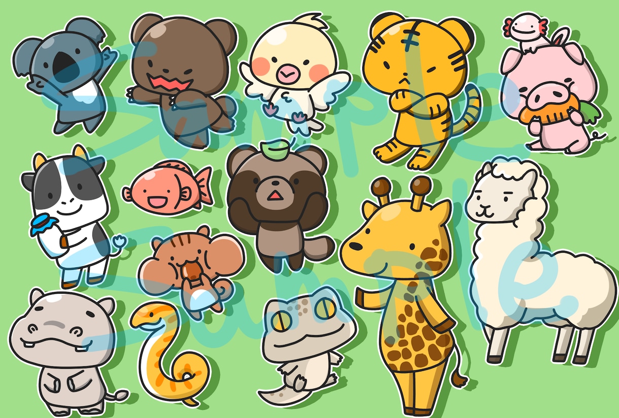 カワイイ動物のキャラクターを作ります オリジナルマスコットキャラクター作り、お手伝いします！ イメージ8