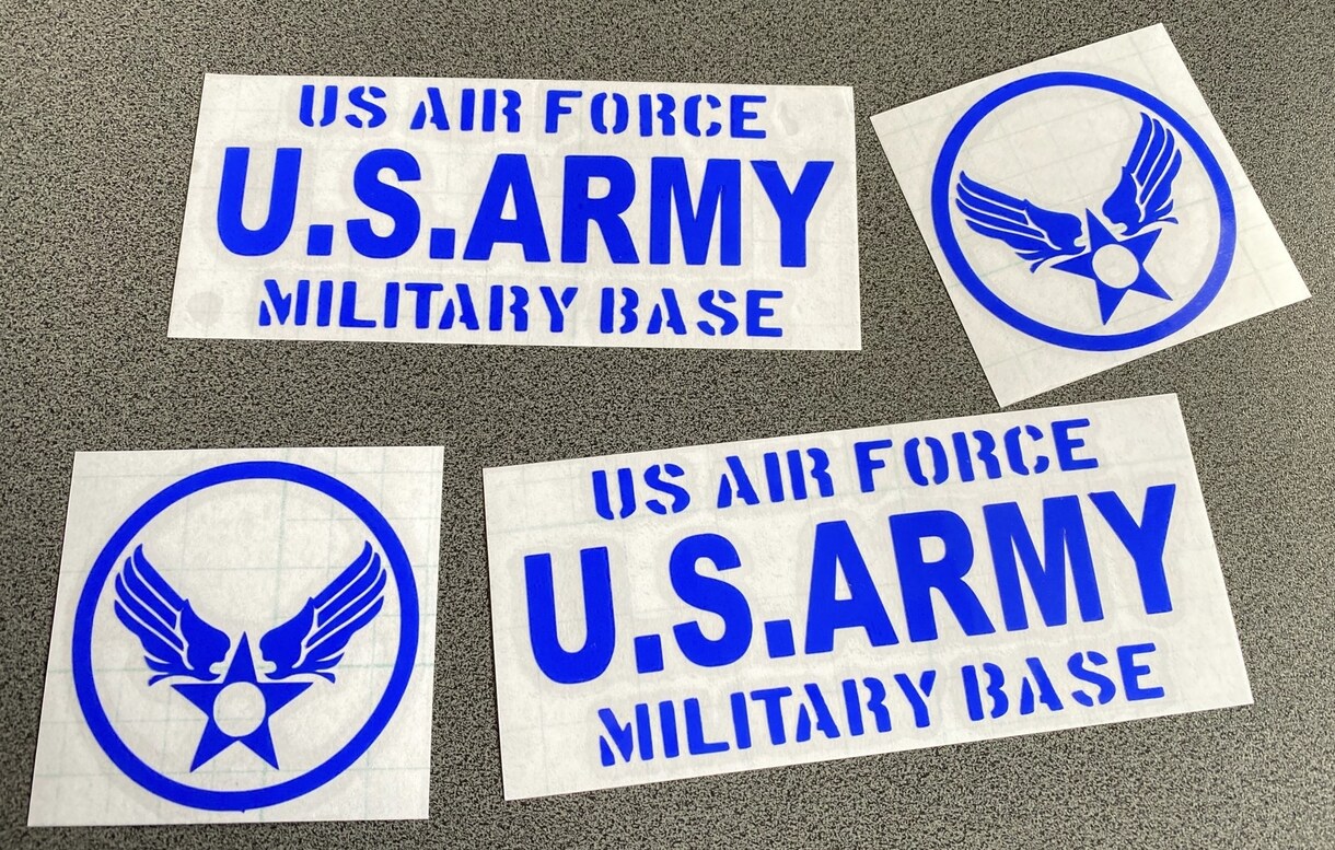 オリジナル オーダーステッカー 制作します U.S.ARMY 4枚セット カッティングステッカー イメージ4